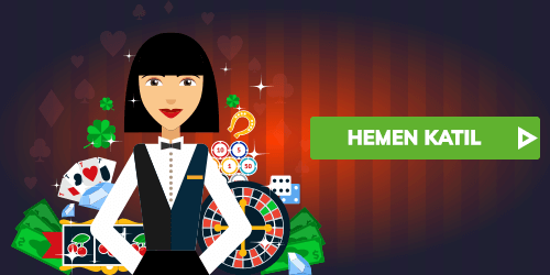animasyon kadın ve casino objeleri yer alan CTA